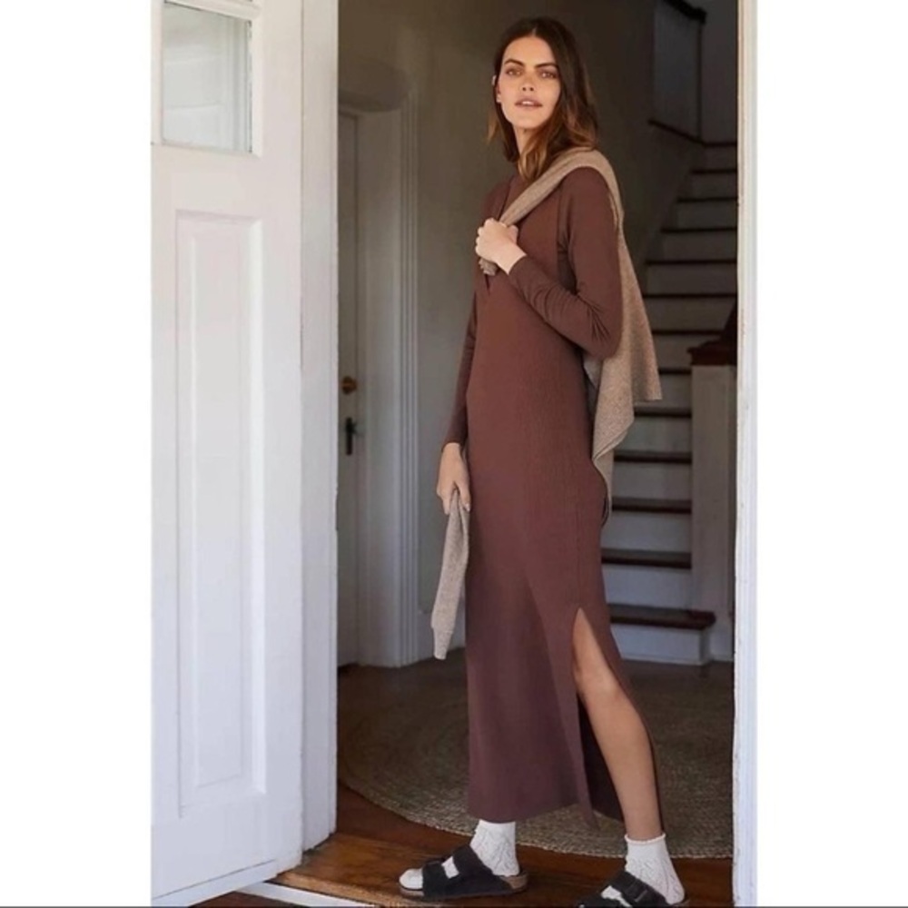 Anthropologie Daily Practice Slim V-Neck Dress Set